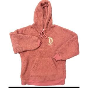 Disney Spirit Jersey Disneyland Resort Sherpa Hoodie Pullover Pink Size XS Cozy‎